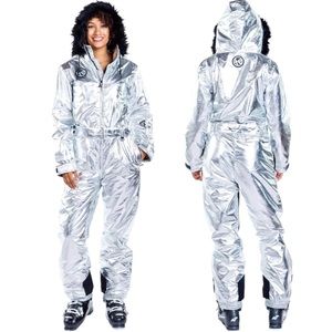 Tipsy Elves WOMEN'S SILVER BULLET SNOW SUIT size S - perfect condition worn once